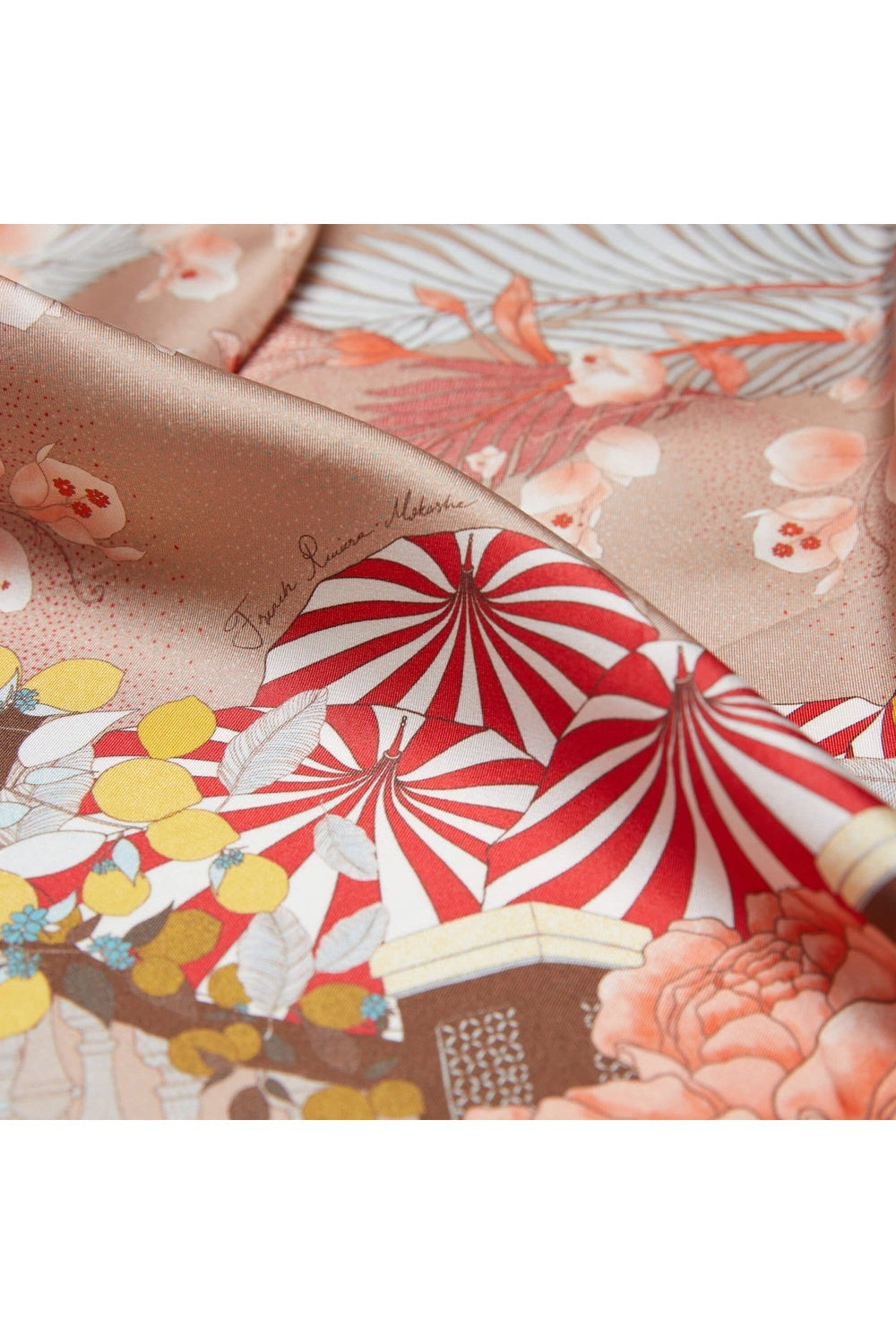 Mokoshe-French Riviera & Beige - Cotton-Şal & Fular-3-Milagron.com