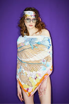 Mokoshe-French Riviera & Orange, Blue And Yellow - Cotton-Şal & Fular-1-Milagron.com