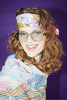 Mokoshe-French Riviera & Orange, Blue And Yellow - Cotton-Şal & Fular-5-Milagron.com