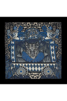 Mokoshe-Monkey And The Leopard - Blue - Modal-cashmere-Şal & Fular-1-Milagron.com