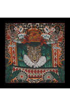 Mokoshe-Monkey And The Leopard - Orange & Green - Modal-cashmere-Şal & Fular-1-Milagron.com