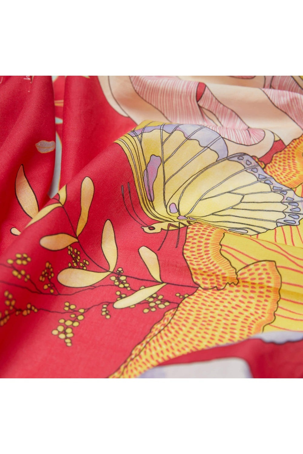 Mokoshe-Mushroom Town & Purple And Orange - Cotton-Şal & Fular-10-Milagron.com