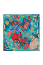 Mokoshe-Saga In Mauritius & Turquoise And Red-Şal & Fular-2-Milagron.com