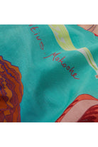 Mokoshe-Saga In Mauritius & Turquoise And Red-Şal & Fular-3-Milagron.com