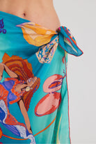 Mokoshe-Saga In Mauritius & Turquoise And Red-Şal & Fular-5-Milagron.com