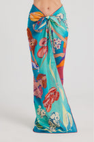 Mokoshe-Saga In Mauritius & Turquoise And Red-Şal & Fular-6-Milagron.com