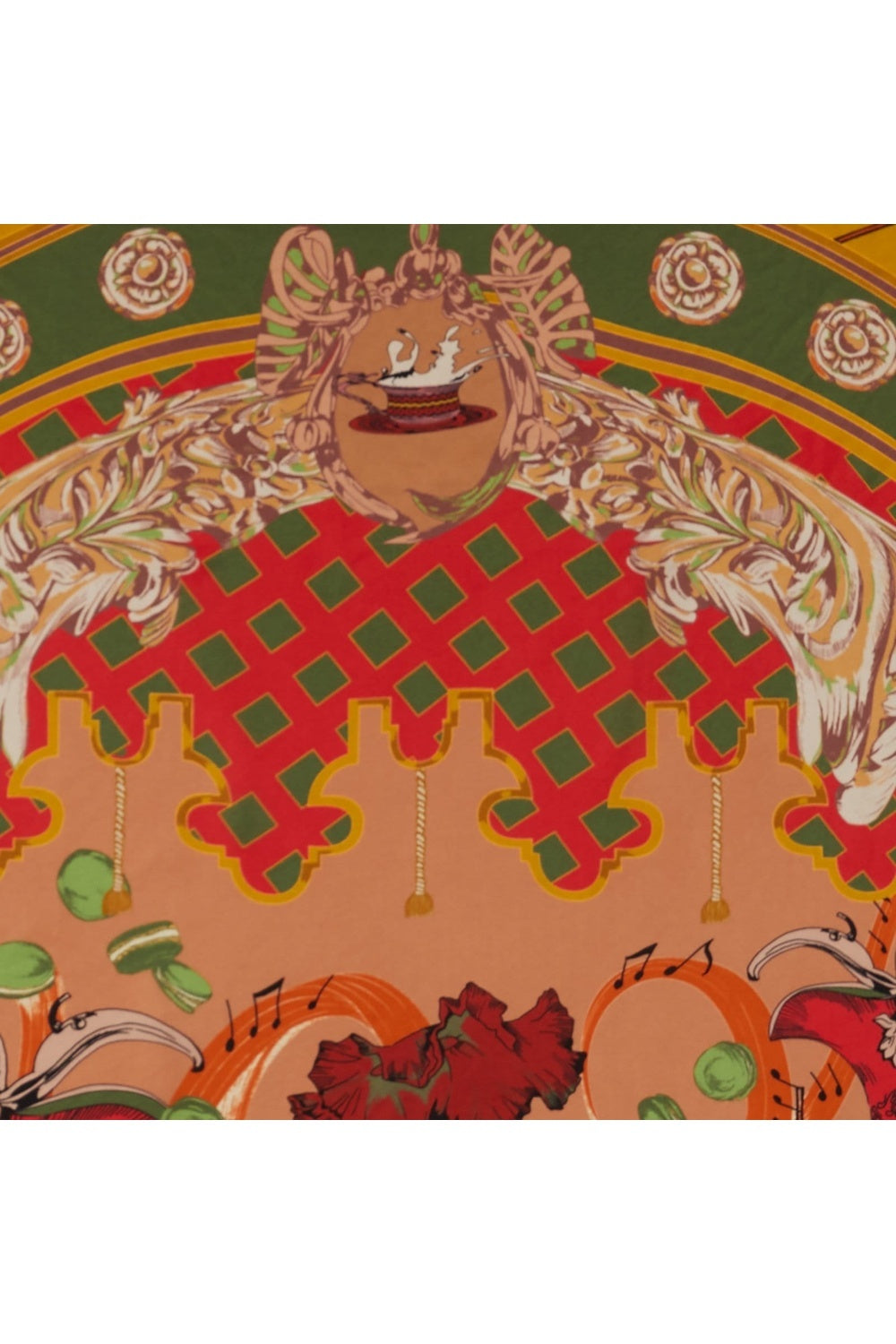 Mokoshe-Tea For Two & Red And Green - Silk-Şal & Fular-7-Milagron.com