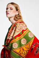 Mokoshe-Tea For Two & Red And Green - Wool-Şal & Fular-1-Milagron.com