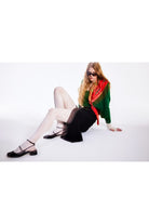 Mokoshe-Tea For Two & Red And Green - Wool-Şal & Fular-9-Milagron.com