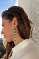 Monadas Bijou-Lush Veil Rodyum Kaplama Sallantılı Küpe-Küpe-2-Milagron.com