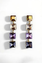 Monadas Bijou-Mona 14k Rodyum Kaplama Sallantılı Küpe-Küpe-1-Milagron.com