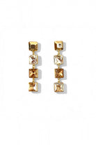 Monadas Bijou-Mona Bal Rengi 14k Rodyum Kaplama Sallantılı Küpe-Küpe-1-Milagron.com