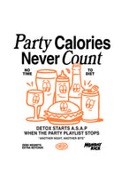Party Calories - Unisex Tasarim T-shirt - Oversize - 8