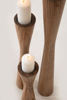 More Wood Design-Doğal Ahşap Mumluk Takımı-Mumluk & Şamdan-3-Milagron.com