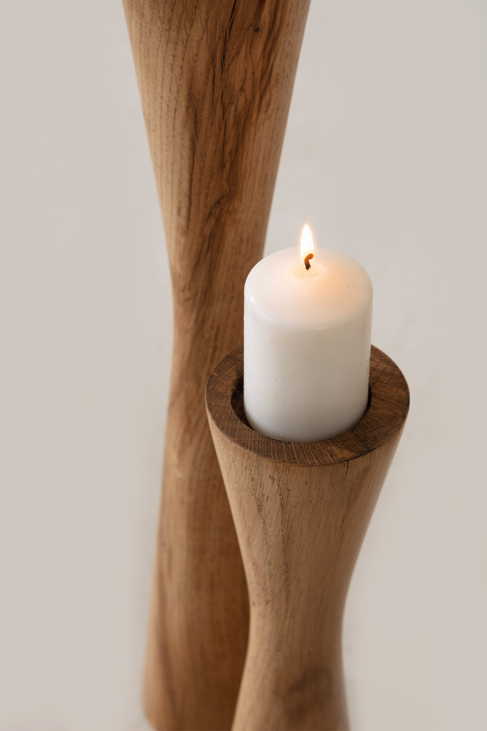 More Wood Design-Doğal Ahşap Mumluk Takımı-Mumluk & Şamdan-3-Milagron.com