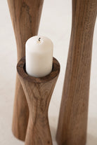 More Wood Design-Doğal Ahşap Mumluk Takımı-Mumluk & Şamdan-4-Milagron.com