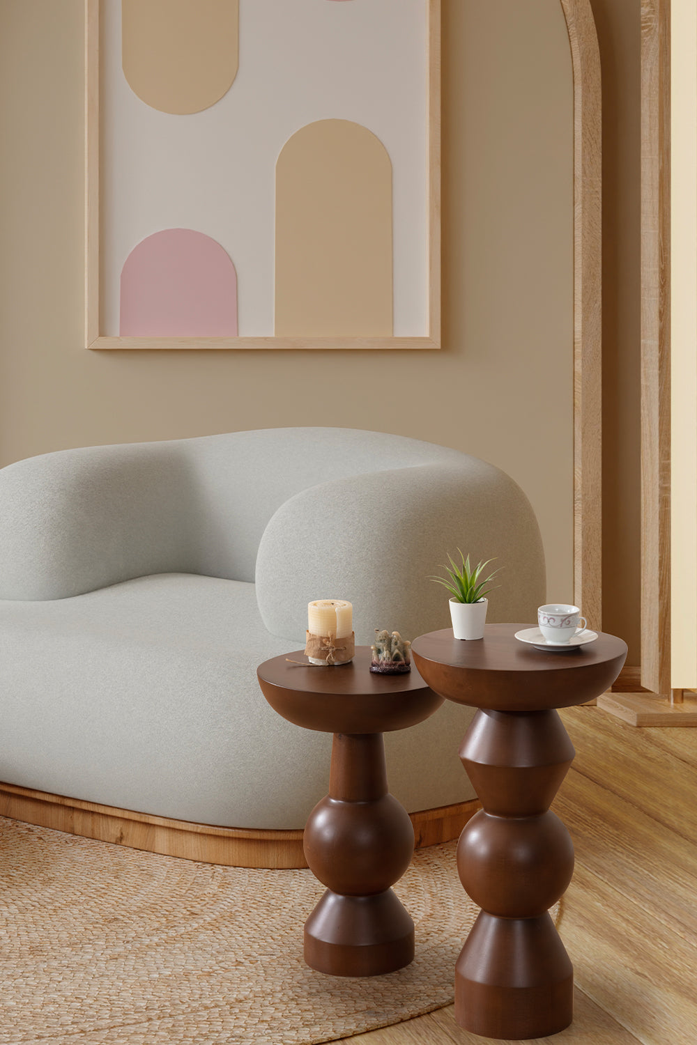 More Wood Design-Enva 2'li Ahşap Sehpa-Sehpa-1-Milagron.com