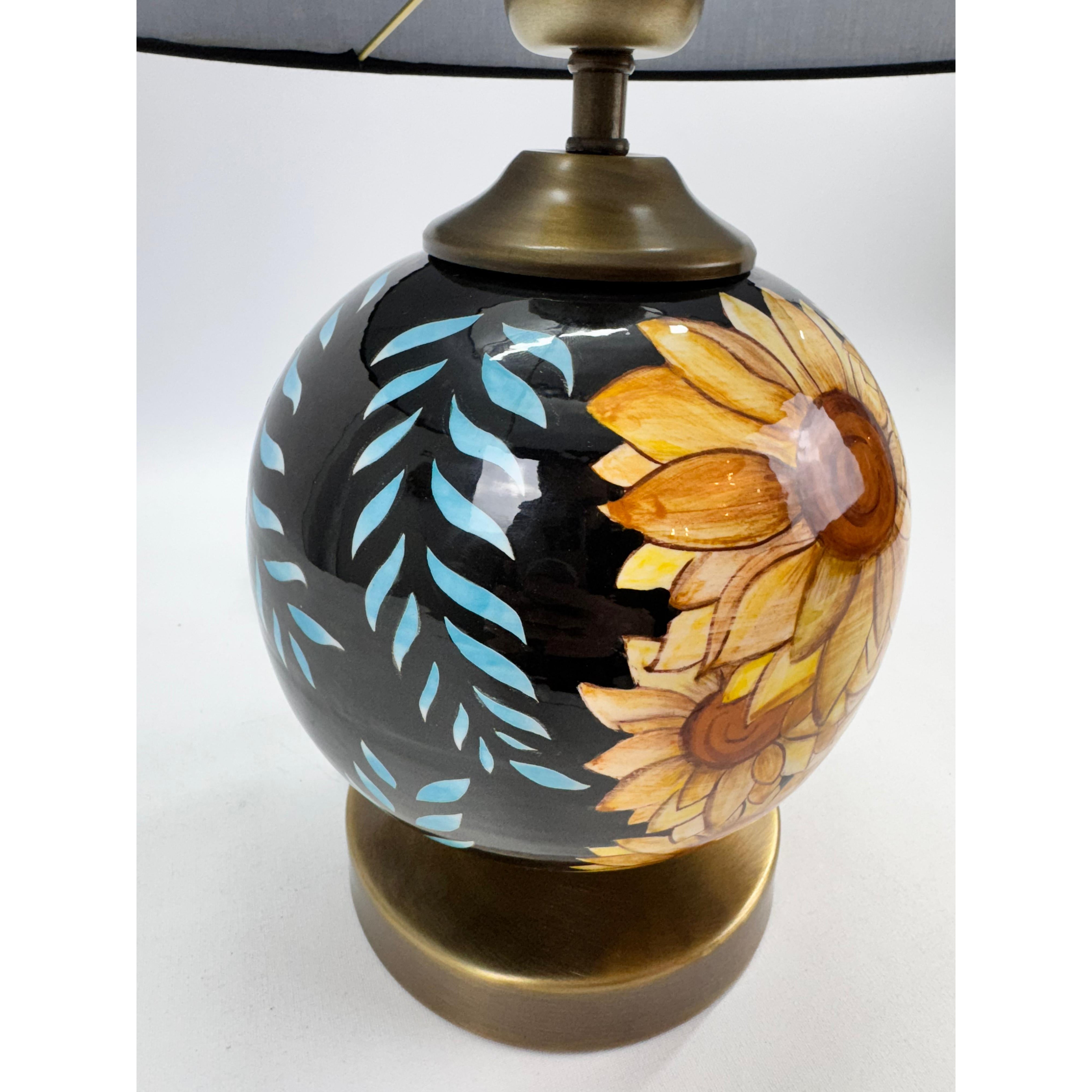 Sunflower El Yapımı Seramik Abajur