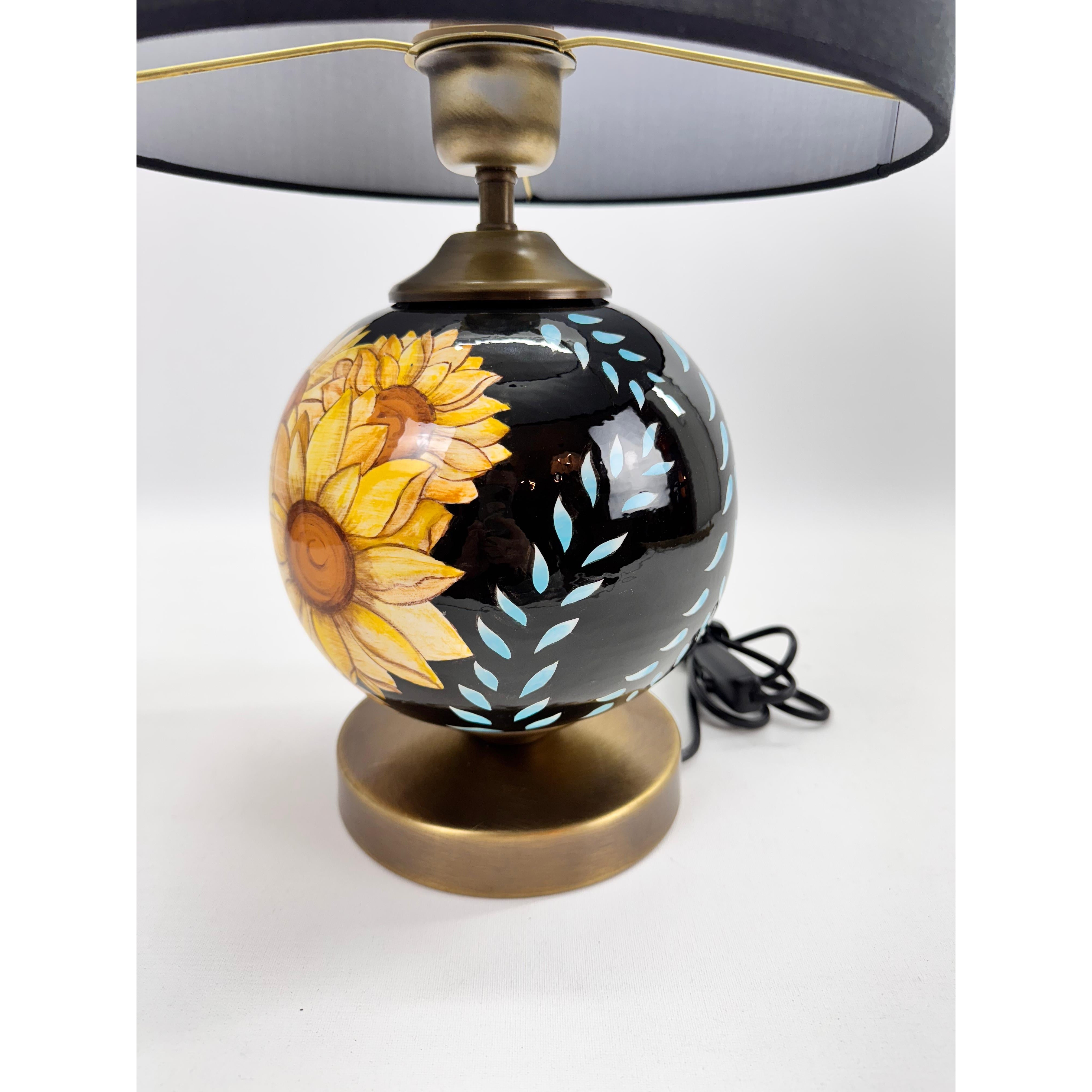 Sunflower El Yapımı Seramik Abajur