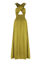 Movom Swimwear-Aspen Criss Cross Maxi Dress🌱-Elbise-4-Milagron.com