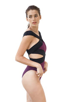Movom Swimwear-Barbara Banded Cross Swimsuit-Bikini & Mayo-2-Milagron.com