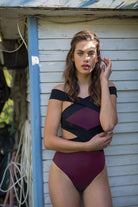 Movom Swimwear-Barbara Banded Cross Swimsuit-Bikini & Mayo-4-Milagron.com