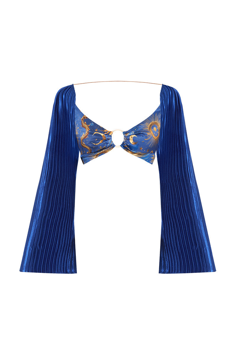 Movom Swimwear-Elio Bell Sleeves Top-Bluz-1-Milagron.com