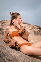 Movom Swimwear-Freya Bandeau Smocked Bikini-Bikini & Mayo-2-Milagron.com