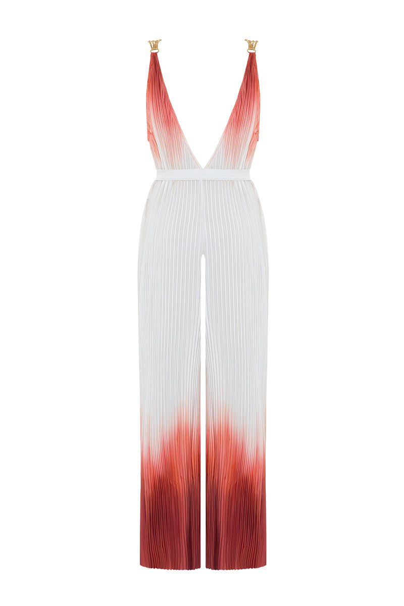Movom Swimwear-Grace V Neck Jumpsuit-Tulum-2-Milagron.com