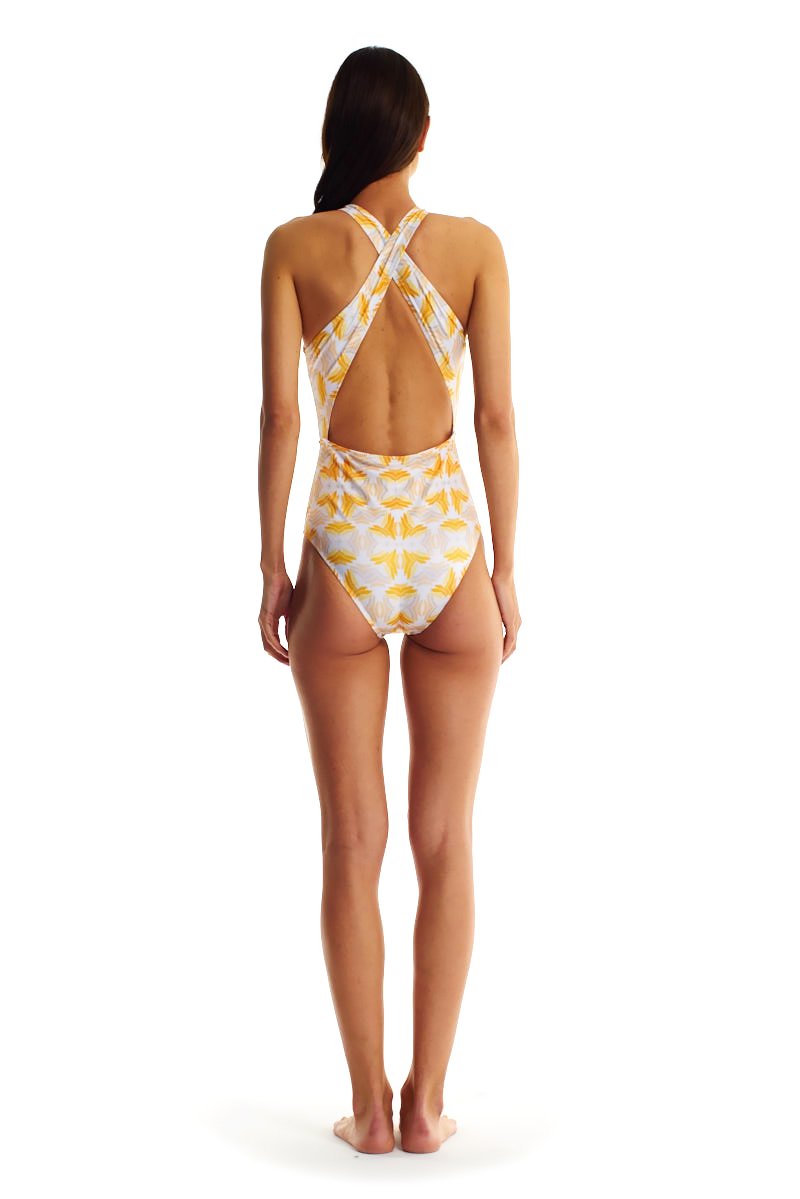 Movom Swimwear-Honeymilk Criss Cross One Piece-Bikini & Mayo-2-Milagron.com