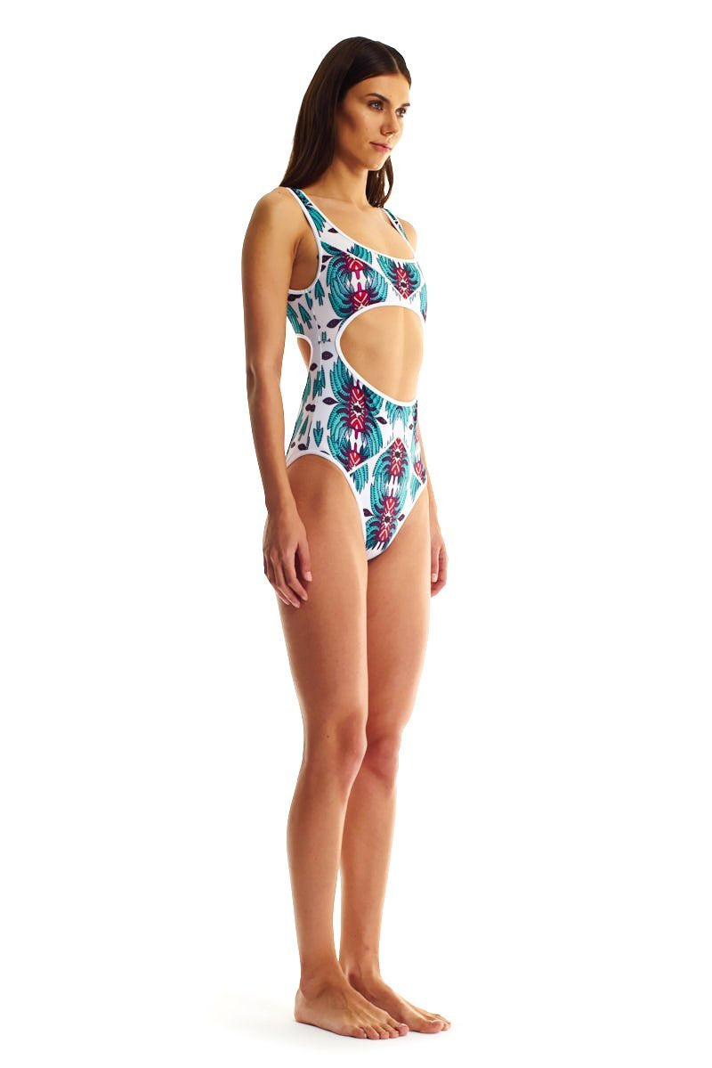 Movom Swimwear-Ivy White Cut Out One Piece-Bikini & Mayo-3-Milagron.com