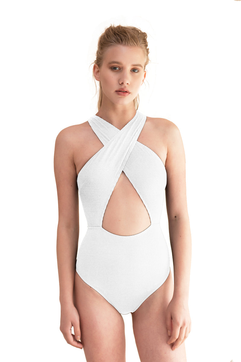 Movom Swimwear-Keemala Front Cross One Piece-Bikini & Mayo-1-Milagron.com