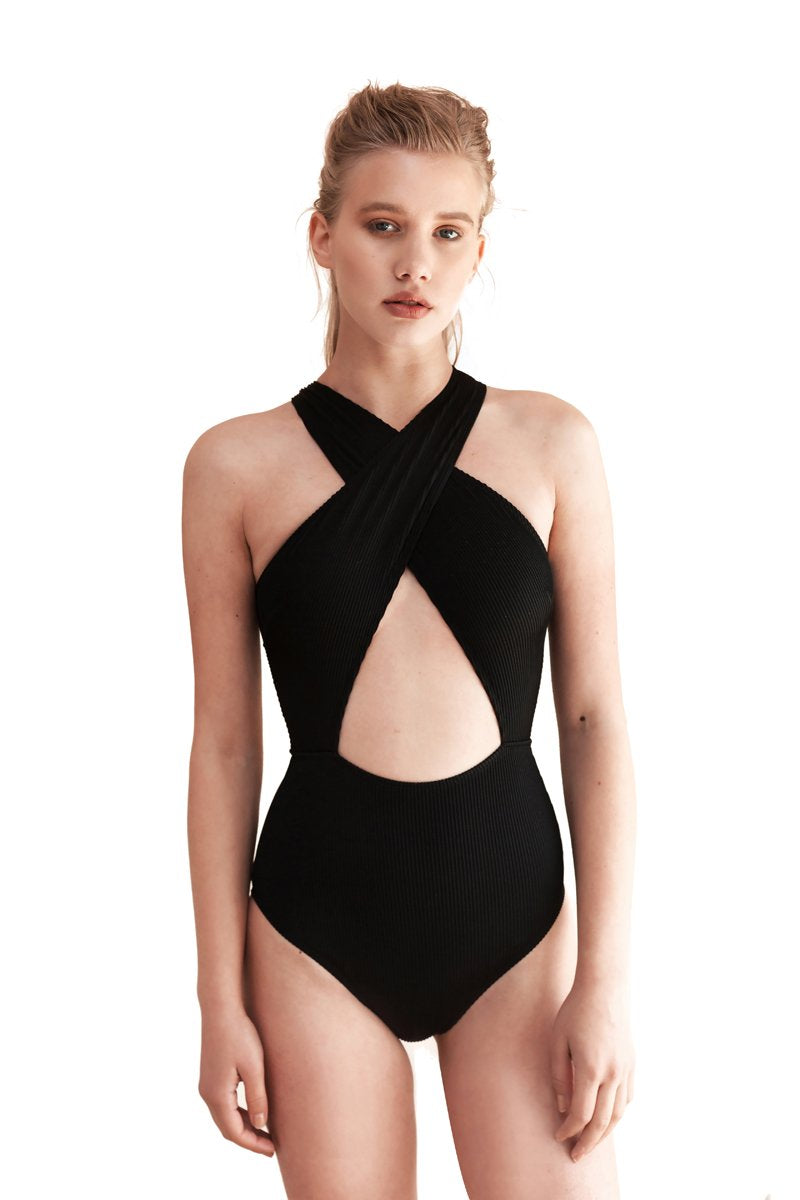 Movom Swimwear-Maenam Front Cross One Piece-Bikini & Mayo-1-Milagron.com