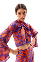 Movom Swimwear-Mauve Cross Neck Robe-Bluz-1-Milagron.com