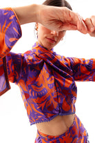 Movom Swimwear-Mauve Cross Neck Robe-Bluz-4-Milagron.com