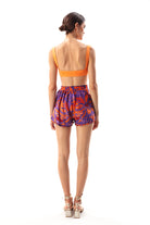 Movom Swimwear-Mauve High Waist Shorts-Şort-4-Milagron.com