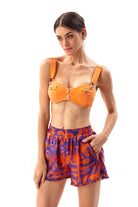 Movom Swimwear-Mauve High Waist Shorts-Şort-5-Milagron.com