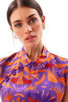 Movom Swimwear-Mauve Maxi Cheongsam Dress-Elbise-3-Milagron.com