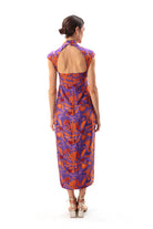 Movom Swimwear-Mauve Maxi Cheongsam Dress-Elbise-5-Milagron.com