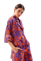 Movom Swimwear-Mauve Pajama Style Shirt-Bluz-2-Milagron.com