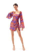 Movom Swimwear-Mauve Square Neck Dress-Elbise-1-Milagron.com