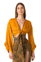 Movom Swimwear-Nomi Tie Front Blouse🌱-Bluz-1-Milagron.com