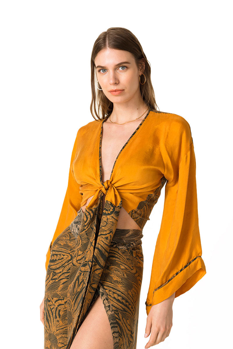 Movom Swimwear-Nomi Tie Front Blouse🌱-Bluz-2-Milagron.com