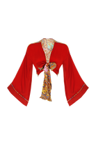 Movom Swimwear-Poppy Tie Front Blouse🌱-Bluz-5-Milagron.com