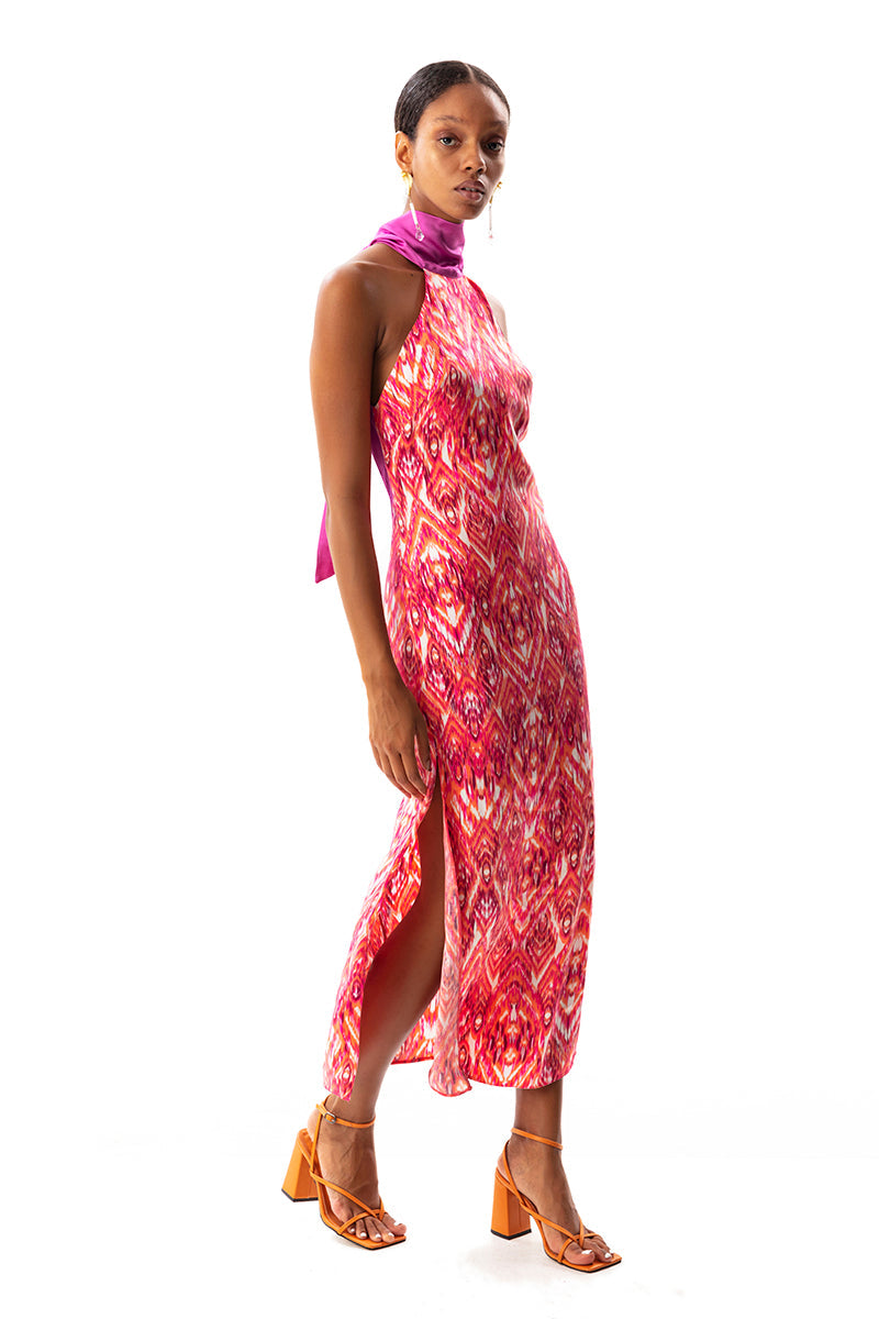 Movom Swimwear-Santo Halter Neck Dress🌱-Elbise-1-Milagron.com