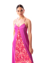 Movom Swimwear-Santo V Neck Maxi Dress🌱-Elbise-4-Milagron.com