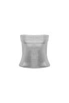 Mozto-Cruz Silver Printed Straplez Crop Top Bustiyer-Büstiyer-1-Milagron.com