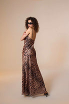 Mozto-Jace Satin Leopar Print Maxi Slip Dress-Elbise-4-Milagron.com
