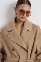 Maxin %100 Yün Camel Maxi Kaban - 4