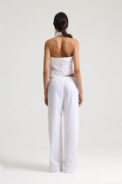 Rena %100 Pamuklu Poplin Halter Yaka Top - 2